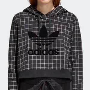 adidas crop sweatshirt hoodie
